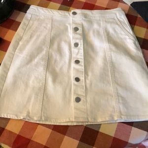 White jeans skirt